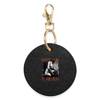 Cavalier Cavalier Cheval - Porte-clés rond - noir - Devant