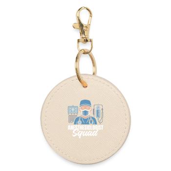 Anesthesiologist Squad Anesthesia - Round Keyring - oyster - Front