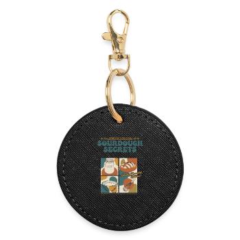 Sourdough Secrets Naturally Fermented Goodness - Round Keyring - black - Front