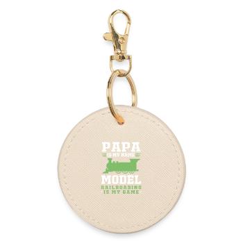 Model Railway Model Making Model Maker - Round Keyring - oyster - Front