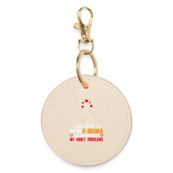 K-Drama Escape: Ignore Adult Woes - Round Keyring - oyster - Front