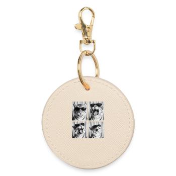 Tiger, Photo booth, Photo booth, Selfie - Round Keyring - oyster - Front