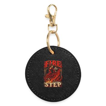 Flamenco Fire In Every Step - Round Keyring - black - Front