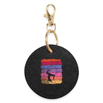 Aerialist Vintage Aerial Ring Lyra Air Ring - Round Keyring - black - Front