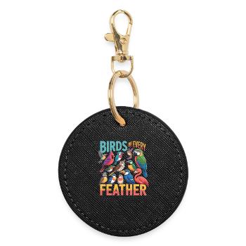 Vogel des Oiseaux de Chaque Plume - Porte-clés rond - noir - Devant