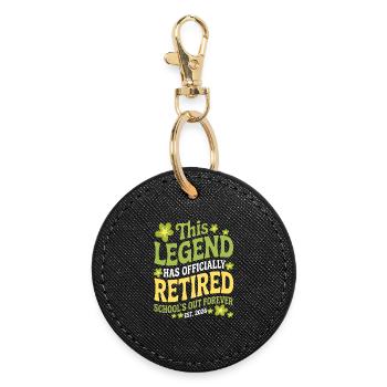 teacher Retirement Gifts for Teachers Retirement - Porte-clés rond - noir - Devant