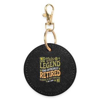 teacher Retirement Gifts for Teachers Retirement - Porte-clés rond - noir - Devant