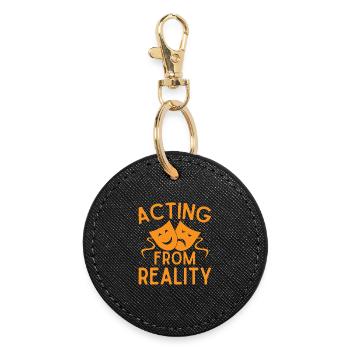 Jeu d’acteur de théâtre musical de Reality Theater Design - Porte-clés rond - noir - Devant