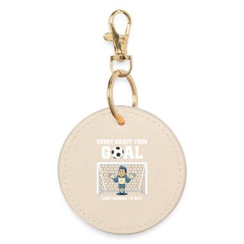 Gardien de but de foot drôle - Porte-clés rond - huître - Devant