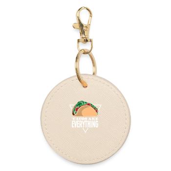 tacos are everything - Runder Schlüsselanhänger - Auster - Vorne