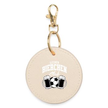 Lecker Bierchen Club Fußball - Runder Schlüsselanhänger - Auster - Vorne