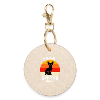 Team Sphynx Cat - Round Keyring - oyster - Front