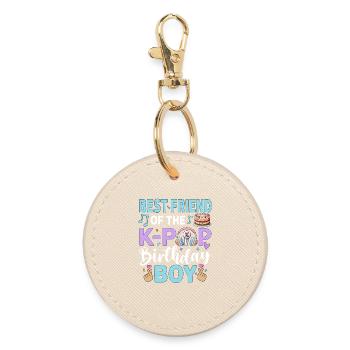 Best Friend of The K-Pop Birthday Boy - Round Keyring - oyster - Front