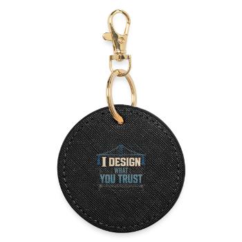 Bridge Engineer Civil Engineering - Round Keyring - black - Front