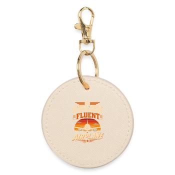 Aircraft, mechanics, engineering and aeronautics - Round Keyring - oyster - Front