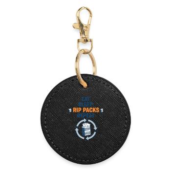 Eat Sleep Rip Packs Repeat-Sammelkarten-Booster - Runder Schlüsselanhänger - Schwarz - Vorne
