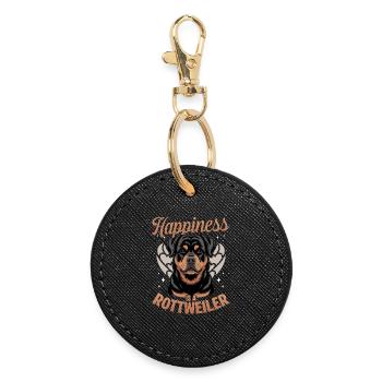Rottweiler Rottweiler Rottie Race de chien - Porte-clés rond - noir - Devant