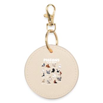 Pigeons of the World Bird Species Map Ornithology - Porte-clés rond - huître - Devant