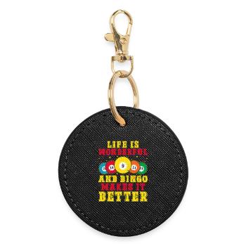 Le jeu de bingo rend le bingo meilleur - Porte-clés rond - noir - Devant