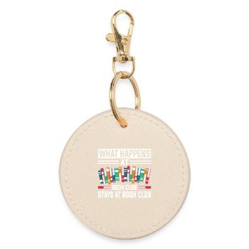 What Remains in the Book Club - Round Keyring - oyster - Front