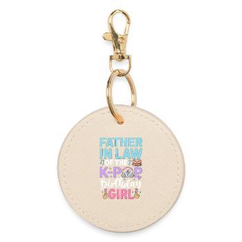 Father in Law of The K-Pop Birthday Girl - Round Keyring - oyster - Front