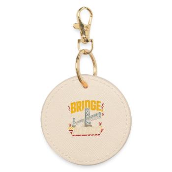 Bridge Engineer Civil Engineering - Round Keyring - oyster - Front