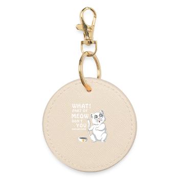 Quelle partie de Miaou ne comprends-tu pas la nourriture pour chat - Porte-clés rond - huître - Devant