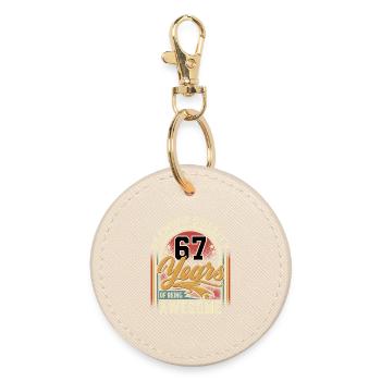 67e anniversaire Millésime - Porte-clés rond - huître - Devant