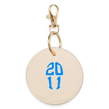 15 YEARS OLD 2011 15TH BIRTHDAY - Round Keyring - oyster - Front