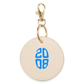 18 YEARS OLD 2008 18TH BIRTHDAY - Round Keyring - oyster - Front