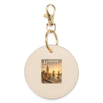 Londres Europe Vintage Sunset - Porte-clés rond - huître - Devant