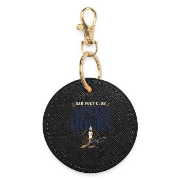 Poetcore Poet Poesie Dark Academia Geschenk - Runder Schlüsselanhänger - Schwarz - Vorne