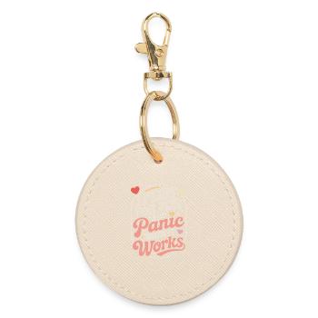 I Flirt For Fun Dating Flirt Anmachspruch Single - Round Keyring - oyster - Front