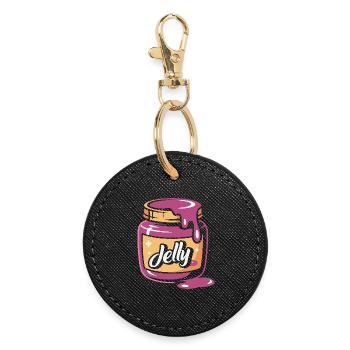 Peanut Butter & Jam Partner Look Design - Round Keyring - black - Front