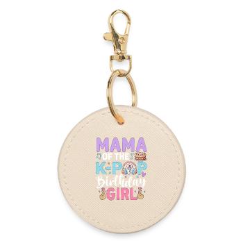 Maman de la fille d’anniversaire K-Pop - Porte-clés rond - huître - Devant