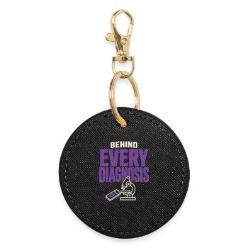 Pathology Laboratory Week, Diagnostics, - Round Keyring - black - Front