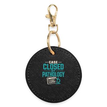 Pathology Laboratory Week, Diagnostics, - Round Keyring - black - Front