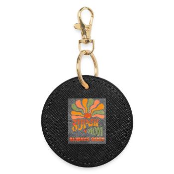 Supermom always busy - Round Keyring - black - Front