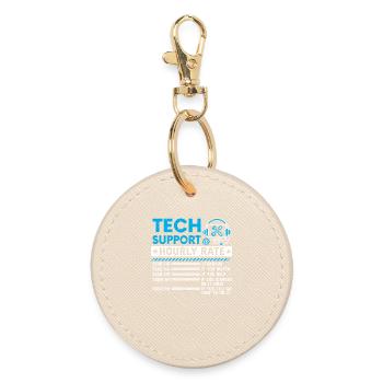 Assistance technique : Sarcasme cadeau de cadeaux à taux horaire - Porte-clés rond - huître - Devant