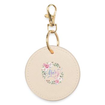 Couronne du nom Mary Blooming - Porte-clés rond - huître - Devant