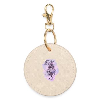 Tiger purple - Round Keyring - oyster - Front