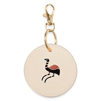 emu - Runder Schlüsselanhänger - Auster - Vorne