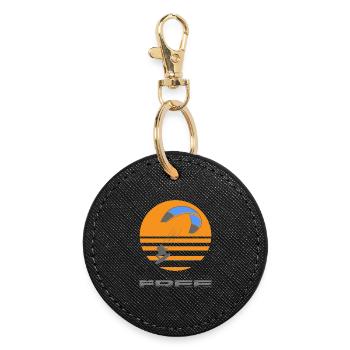 Kitesurf - Round Keyring - black - Front