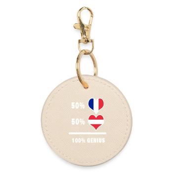 France et Autriche Genial / Cadeau - Porte-clés rond - huître - Devant