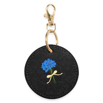 bouquets délicats oubliez-moi-pas - Porte-clés rond - noir - Devant