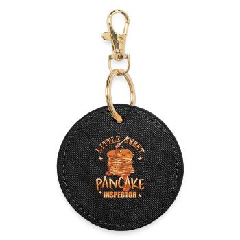 Inspecteur de crêpes - Porte-clés rond - noir - Devant