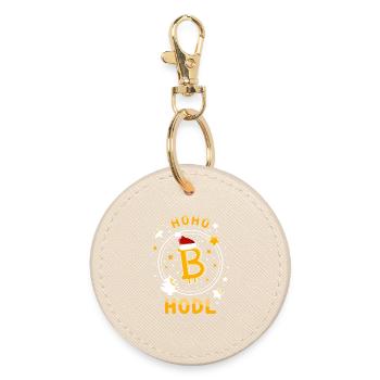 Bitcoin for Christmas Hoho Hodl BTC - Round Keyring - oyster - Front