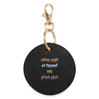 Cadeau de la fête des pères de Fishing Daddy - Porte-clés rond - noir - Devant