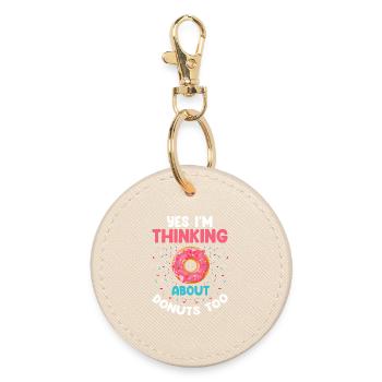 Yes, I'm thinking of donuts too - Round Keyring - oyster - Front