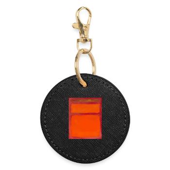 Rothko-Kunststil in digitalen Farben - Runder Schlüsselanhänger - Schwarz - Vorne